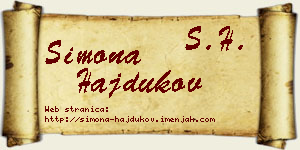 Simona Hajdukov vizit kartica